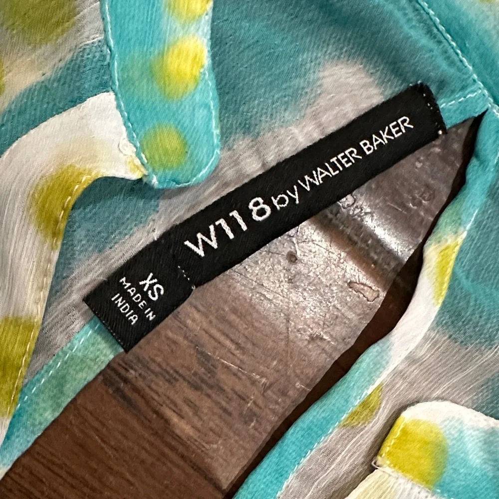 Walter Baker Teal and‎ Yellow Blouse - Picture 2 of 4